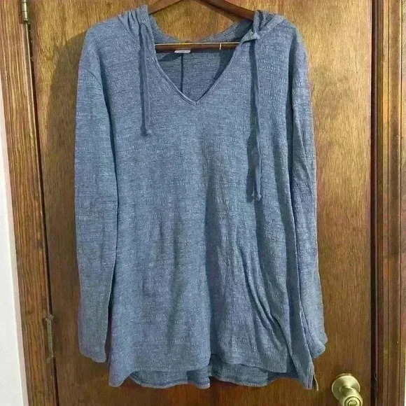 Agnes and Dora oversized Blue lightweight Hoodie - Picture 1 of 4